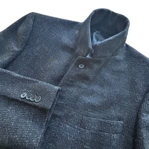 Donna Karan New York Baby Alpaca Blazer Mens 38L  Super Soft Tweed Made in Italy
